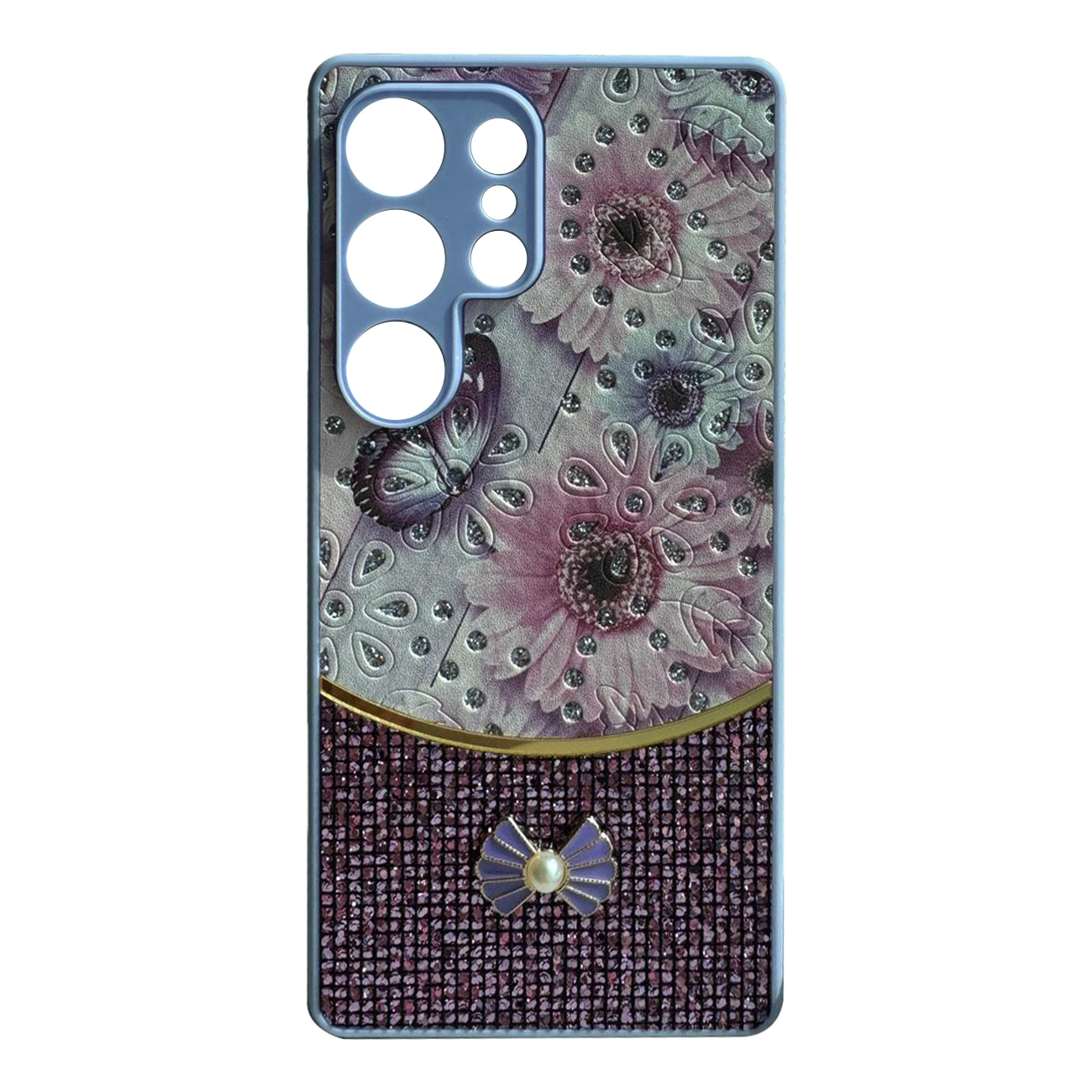 Sparkle Glitter Bling Phone Case in Purple With Colorful Cover For Galaxy S25 Ultra